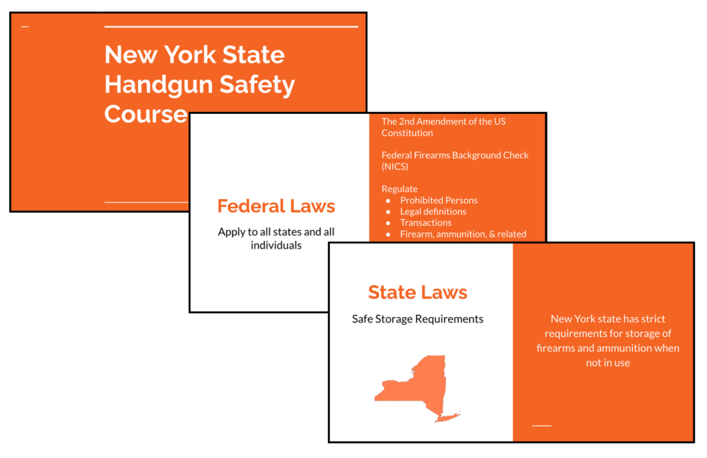 New York State Handgun safety training course